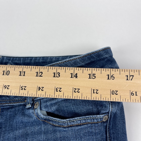 American Eagle Jeans Womens 12 Regular Slim Boot Stretch Blue Denim - Picture 10 of 11